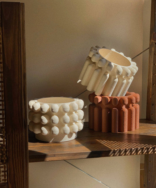 Mono | 3D-Printed Plant Pot 02 | Burnt Ochre