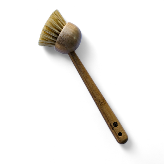 Churchill & Green bamboo dish brush with natural bristles for Zero Waste Kitchen Cleaning Kit